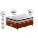 Conjunto Cama Box Solteiro de Molas Ensacadas D33 Cama inBox Select Firme 88x188x70 Vermelho