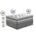 Conjunto Cama Box Solteiro de Molas Ensacadas D33 com Pillow TOP Cama inBox Select 88x188x70 Cinza