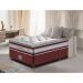 Conjunto Cama Box Solteiro de Molas Ensacadas D33 com Pillow TOP Cama inBox Select 88x188x70 Vinho