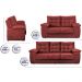 Conjunto Sofá Luxemburgo 3 E 2 Lugares 1,52m e 2,02m Suede Vermelho
