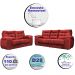 Conjunto Sofá Luxemburgo 3 E 2 Lugares 1,52m e 2,02m Suede Vermelho