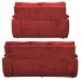 Conjunto Sofá Luxemburgo 3 E 2 Lugares 1,52m e 2,02m Suede Vermelho