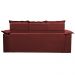 Conjunto de Sofá 3 e 2 Lugares Retrátil Reclinável Cama inBox Compact 2,00x1,50m Velusoft Vermelho