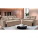 Conjunto de Sofá 3 e 2 Lugares Retrátil e Reclinável 2,00x1,50m Cama inBox Smal Suede Bege