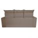 Conjunto de Sofá 3 e 2 Lugares Retrátil e Reclinável 2,00x1,50m Cama inBox Smal Suede Bege