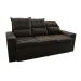 Conjunto de Sofá 3 e 2 Lugares Retrátil e Reclinável 2,00x1,50m Cama inBox Smal Suede Café