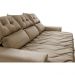 Conjunto de Sofá 3 e 2 Lugares Retrátil e Reclinável 2,00x1,50m Cama inBox Smal Suede Castor