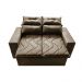 Conjunto de Sofá 3 e 2 Lugares Retrátil e Reclinável 2,00x1,50m Cama inBox Smal Suede Castor