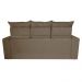Conjunto de Sofá 3 e 2 Lugares Retrátil e Reclinável 2,00x1,50m Cama inBox Smal Suede Castor