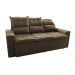 Conjunto de Sofá 3 e 2 Lugares Retrátil e Reclinável 2,00x1,50m Cama inBox Smal Suede Castor
