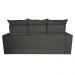 Conjunto de Sofá 3 e 2 Lugares Retrátil e Reclinável 2,00x1,50m Cama inBox Smal Suede Cinza