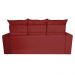Conjunto de Sofá 3 e 2 Lugares Retrátil e Reclinável 2,00x1,50m Cama inBox Smal Suede Vermelho