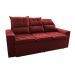 Conjunto de Sofá 3 e 2 Lugares Retrátil e Reclinável 2,00x1,50m Cama inBox Smal Suede Vermelho