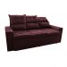 Conjunto de Sofá 3 e 2 Lugares Retrátil e Reclinável 2,00x1,50m Cama inBox Smal Suede Vinho