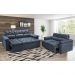 Conjunto de Sofá 3 e 2 Lugares Retrátil e Reclinável Cama inBox Compact 2,00x1,50m Velusoft Azul