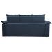 Conjunto de Sofá 3 e 2 Lugares Retrátil e Reclinável Cama inBox Compact 2,00x1,50m Velusoft Azul