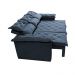 Conjunto de Sofá 3 e 2 Lugares Retrátil e Reclinável Cama inBox Compact 2,00x1,50m Velusoft Azul