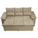 Conjunto de Sofá 3 e 2 Lugares Retrátil e Reclinável Cama inBox Compact 2,00x1,50m Velusoft Bege