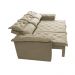 Conjunto de Sofá 3 e 2 Lugares Retrátil e Reclinável Cama inBox Compact 2,00x1,50m Velusoft Bege
