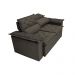 Conjunto de Sofá 3 e 2 Lugares Retrátil e Reclinável Cama inBox Compact 2,00x1,50m Velusoft Café