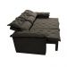 Conjunto de Sofá 3 e 2 Lugares Retrátil e Reclinável Cama inBox Compact 2,00x1,50m Velusoft Café
