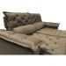 Conjunto de Sofá 3 e 2 Lugares Retrátil e Reclinável Cama inBox Compact 2,00x1,50m Velusoft Castor