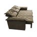Conjunto de Sofá 3 e 2 Lugares Retrátil e Reclinável Cama inBox Compact 2,00x1,50m Velusoft Castor