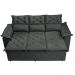 Conjunto de Sofá 3 e 2 Lugares Retrátil e Reclinável Cama inBox Compact 2,00x1,50m Velusoft Cinza