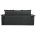Conjunto de Sofá 3 e 2 Lugares Retrátil e Reclinável Cama inBox Compact 2,00x1,50m Velusoft Cinza