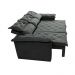 Conjunto de Sofá 3 e 2 Lugares Retrátil e Reclinável Cama inBox Compact 2,00x1,50m Velusoft Cinza