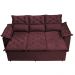 Conjunto de Sofá 3 e 2 Lugares Retrátil e Reclinável Cama inBox Compact 2,00x1,50m Velusoft Vinho
