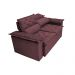 Conjunto de Sofá 3 e 2 Lugares Retrátil e Reclinável Cama inBox Compact 2,00x1,50m Velusoft Vinho