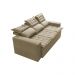 Conjunto de Sofá 3 e 2 Lugares Retrátil e Reclinável Cama inBox Slim 2,00x1,50m Velusoft Bege