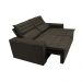 Conjunto de Sofá 3 e 2 Lugares Retrátil e Reclinável Cama inBox Slim 2,00x1,50m Velusoft Café
