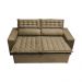Conjunto de Sofá 3 e 2 Lugares Retrátil e Reclinável Cama inBox Slim 2,00x1,50m Velusoft Castor