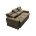 Conjunto de Sofá 3 e 2 Lugares Retrátil e Reclinável Cama inBox Slim 2,00x1,50m Velusoft Castor