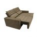 Conjunto de Sofá 3 e 2 Lugares Retrátil e Reclinável Cama inBox Slim 2,00x1,50m Velusoft Castor