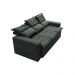 Conjunto de Sofá 3 e 2 Lugares Retrátil e Reclinável Cama inBox Slim 2,00x1,50m Velusoft Cinza