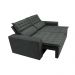 Conjunto de Sofá 3 e 2 Lugares Retrátil e Reclinável Cama inBox Slim 2,00x1,50m Velusoft Cinza