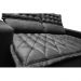Conjunto de Sofá 3 e 2 Lugares Retrátil e Reclinável Cama inBox Slim 2,00x1,50m Velusoft Preto