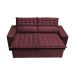 Conjunto de Sofá 3 e 2 Lugares Retrátil e Reclinável Cama inBox Slim 2,00x1,50m Velusoft Vinho
