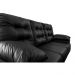 Conjunto Sofá Luxemburgo 3 E 2 Lugares 1,52m e 2,02m Courino Preto
