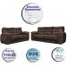 Conjunto Sofá Luxemburgo 3 E 2 Lugares 1,52m e 2,02m Suede Café