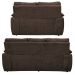 Conjunto Sofá Luxemburgo 3 E 2 Lugares 1,52m e 2,02m Suede Café