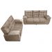 Conjunto Sofá Luxemburgo 3 E 2 Lugares 1,52m e 2,02m Suede Castor