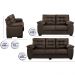 Conjunto Sofá Luxemburgo 3 e 2 Lugares 1,52m e 2,02m Courino Marrom