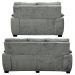 Conjunto Sofá Luxemburgo 3 e 2 Lugares 1,52m e 2,02m Suede Cinza