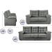Conjunto Sofá Luxemburgo 3 e 2 Lugares 1,52m e 2,02m Suede Cinza