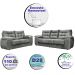 Conjunto Sofá Luxemburgo 3 e 2 Lugares 1,52m e 2,02m Suede Cinza