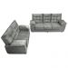 Conjunto Sofá Luxemburgo 3 e 2 Lugares 1,52m e 2,02m Suede Cinza